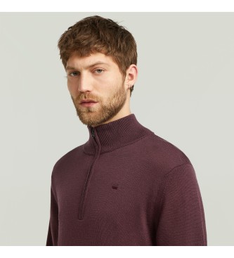 G-Star Premium Core Half Zip Sweater maroon 