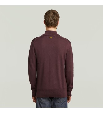 G-Star Premium Core Half Zip Sweater maroon 