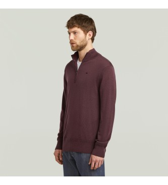G-Star Premium Core Half Zip Sweater maroon 