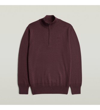 G-Star Premium Core Half Zip Sweater maroon 