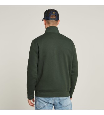 G-Star Sudadera Premium Core Half Zip verde