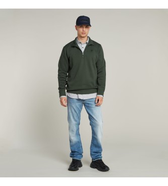 G-Star Sudadera Premium Core Half Zip verde