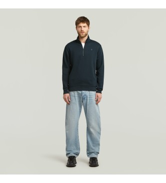 G-Star Felpa con mezza zip Navy Premium Core