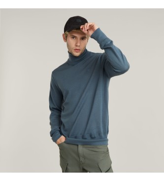 G-Star Premium gebreide Core Turtle Neck-trui blauw