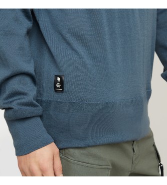 G-Star Maglione blu lavorato a maglia con collo alto Premium Core