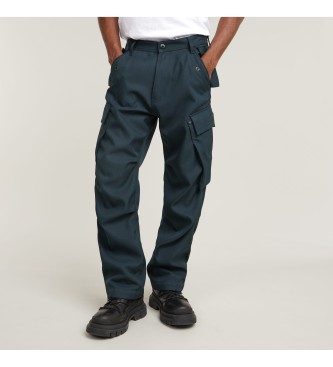 G-Star Pantaloni cargo blu dritti regolari R-3N