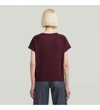 G-Star Raglanska majica v bordo barvi