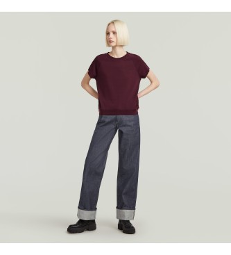 G-Star Raglanska majica v bordo barvi