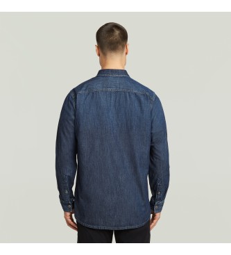 G-Star Regular Shirt 1-Pocket blau