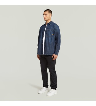G-Star Regular Shirt 1-Pocket blau