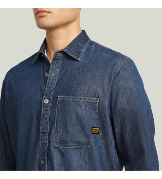 G-Star Regular Shirt 1-Pocket blau