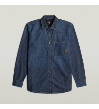 G-Star Regular Shirt 1-Pocket blau