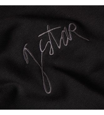 G-Star Felpa con mezza zip e scritta nera
