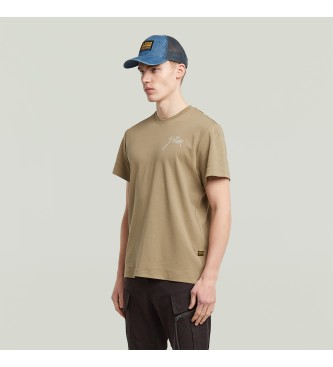 G-Star Beige Script T-shirt