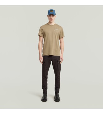 G-Star Beige Script T-shirt