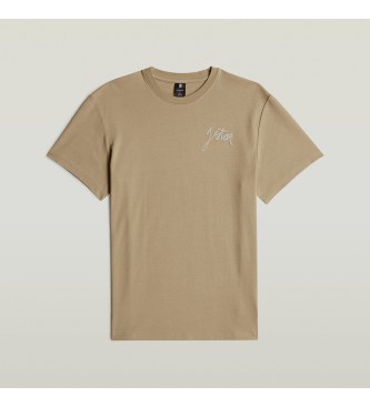 G-Star Beige Script T-shirt