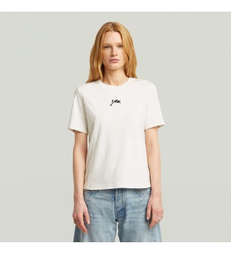 G-Star T-shirt Script biały