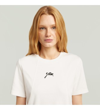 G-Star T-shirt Script biały