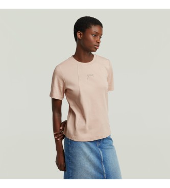 G-Star Koszulka Script w kolorze różowym