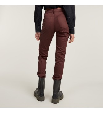 G-Star Spodnie Skinny Cargo 2.0 bordowe