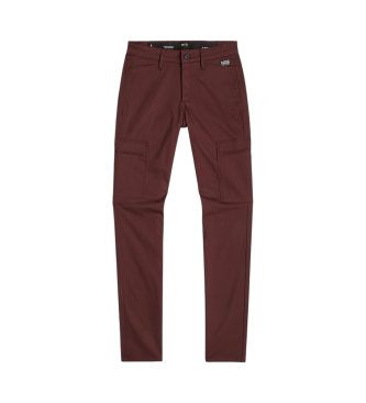 G-Star Spodnie Skinny Cargo 2.0 bordowe