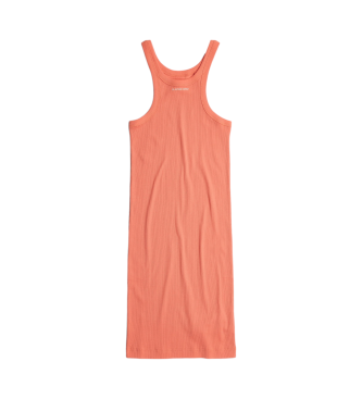 G-Star Slim Ribbed Tank Dress różowy