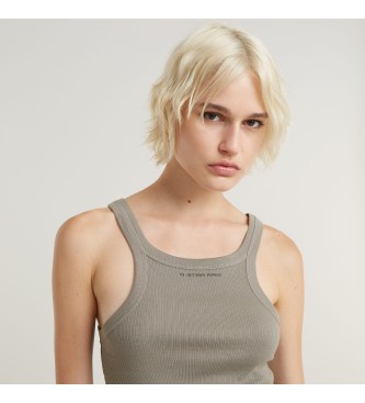 G-Star Vestido Slim Ribbed Tank gris