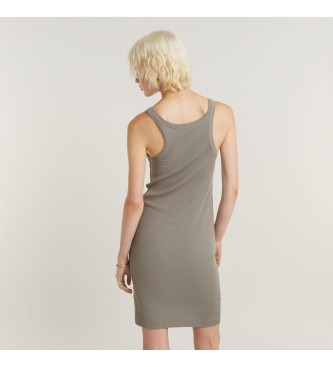 G-Star Vestido Slim Ribbed Tank gris