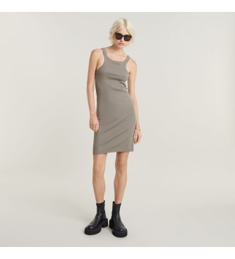 G-Star Vestido Slim Ribbed Tank gris