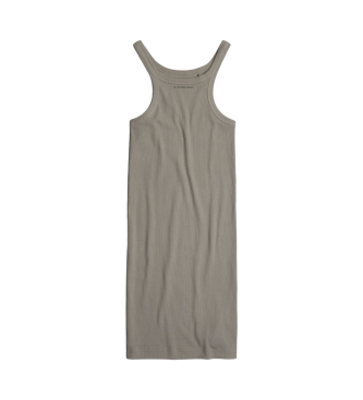 G-Star Vestido Slim Ribbed Tank gris