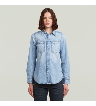 G-Star Camicia Slim Western azzurra
