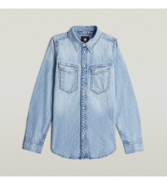 G-Star Camicia Slim Western azzurra