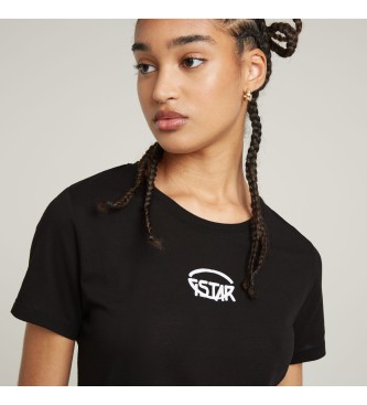 G-Star T-shirt con logo centrale piccolo nera