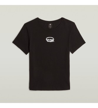 G-Star T-shirt con logo centrale piccolo nera