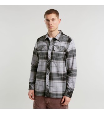 G-Star Szara koszulka overshirt GPO