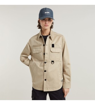 G-Star Beige overshirt med tape