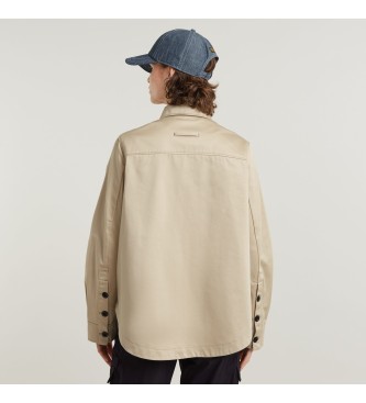 G-Star Beige overshirt med tape