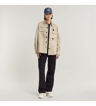 G-Star Beige overshirt med tape