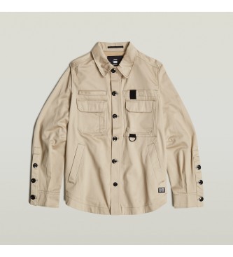 G-Star Beige overshirt med tape