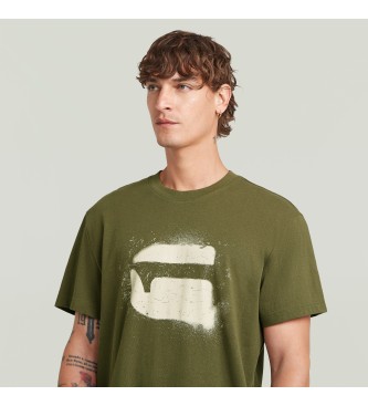 G-Star T-shirt Spray G Logo grn