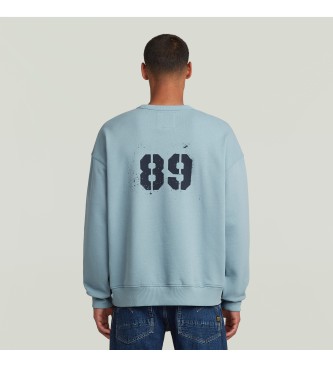 G-Star Sweat-shirt Sprayed 89 bleu