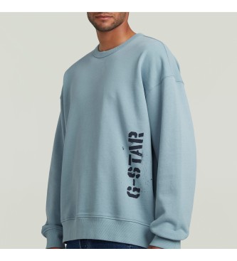 G-Star Sweat-shirt Sprayed 89 bleu