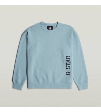 G-Star Sweat-shirt Sprayed 89 bleu