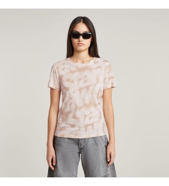 G-Star Sprayed letters t-shirt pink