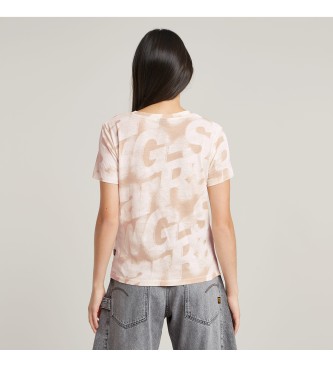 G-Star Sprayed letters t-shirt pink
