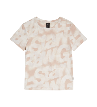 G-Star Sprayed letters t-shirt pink