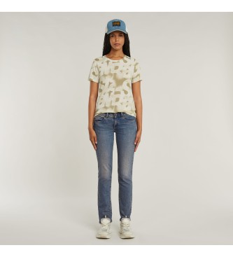 G-Star Gespoten letters T-shirt beige 