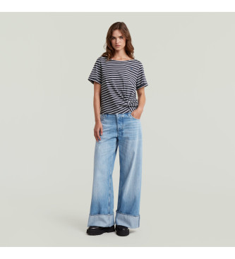 G-Star T-shirt w paski szary