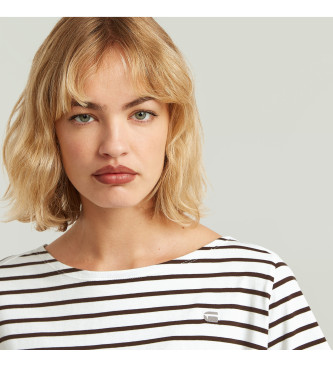 G-Star T-shirt w paski biały