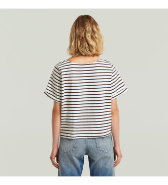 G-Star T-shirt w paski biały